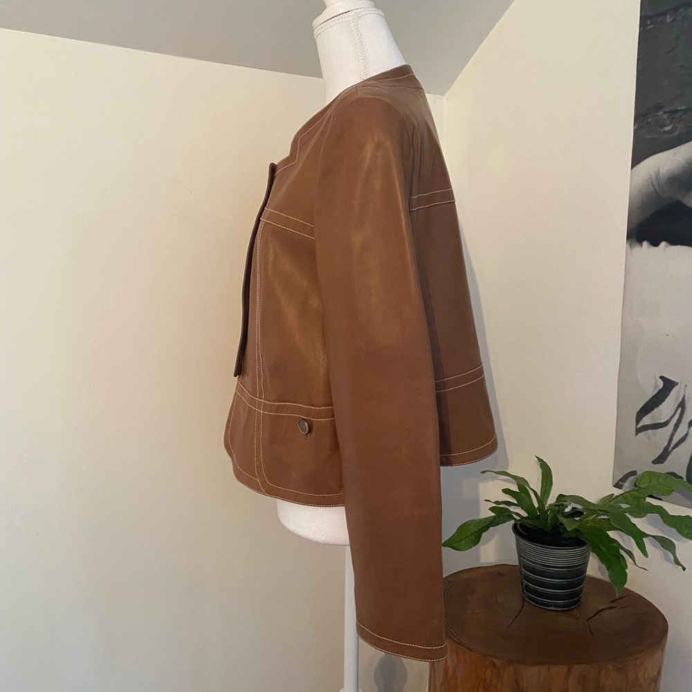Cesare Fabbri leather Jacket - Size 46 - Picture 3 of 13